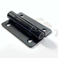 Charnière de porte de cabine de toilette professionnelle moderne en acier inoxydable noir mat réglable, ouverture à 180 degrés pour écoles, centres commerciaux, gymnases