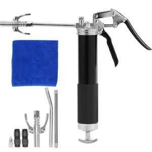 Pistola per ingrassaggio professionale da 6000 PSI, capacità 14 OZ/400 CC, tubo flessibile in acciaio da 19,69 pollici, impugnatura a pistola 2 B, resistente per uso domestico - Product Image 1