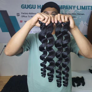 100% cheveux bruts humains vietnamiens vague lâche bouclés faisceaux produits capillaires naturels vietnamiens crus pour les femmes noires - Product Image 4