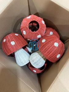 Premium Handmade Mushroom Rattan Lamp Wicker Night <b>Light</b> for Kids Bedroom <b>Nursery</b> Decoration Decoration Wholesale OEM ODM - Product Image 6