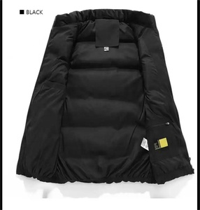 Quality <b>Men's</b> Winter <b>White</b> Puffer <b>Vest</b> Big Size Solid Cotton Sleeveless Jacket with Breathable Feature Waistcoat - Product Image 5