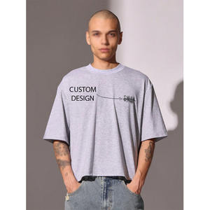 Camisetas Personalizadas 100% Algodón para Hombre, de Alta Calidad, Hombros Caídos, Cuello Redondo, Nuevas, para Entrenamiento, de Peso Pesado, Fabricantes B2B - Product Image 1