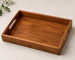 Hand Carved Indian Wooden Serving <b>Trays</b> and Platters Natural Wood Decorative Handmade Indian <b>Tray</b> Trending Look Platters - Product Image 1