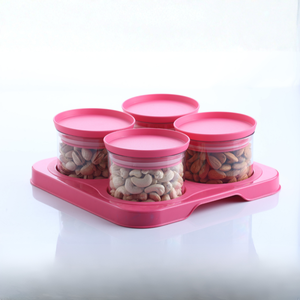 Exclusive <b>plastic</b> dry fruit serving <b>tray</b> with divided snack storage container stylish festive organizer for home dining use - Product Image 1