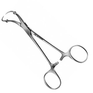 Pinces chirurgicales manuelles courbées de qualité supérieure, à mâchoires à billes en acier de 135 mm, pour instruments médicaux, type Roeder Towel Clamps, certifiées CE - Product Image 2