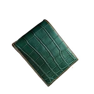 Porte-cartes pour homme en cuir véritable, portefeuille professionnel avec compartiment à monnaie, 11,5x8cm, logo personnalisé, portefeuilles à double pli, conception OEM/ODM prise en charge - Product Image 1
