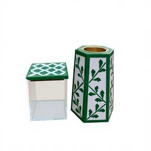 New Indian Top Selling Handmade Ramadan Gift Bone Inlay Black White Mubkhar Bakhoor Incense Burner Arabic Farmhouse Decor <b>Oud</b> - Product Image 4