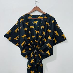 <b>Kaftan</b> Ethnic Beach Cover up Dress Soft Pure Cotton Hand Block Print Summer Wholesale Loose Dress Indian Beach Wear <b>Kaftan</b> Dress - Product Image 1