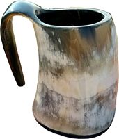 Mug en corne naturelle fait main, personnalisable, luxe avec fonctionnalité intelligente, couleurs personnalisées, logo, toutes occasions, garde les liquides chauds/froids (400 ml)