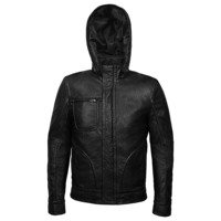 Chaqueta de Cuero 100% Real Personalizada, Chaqueta con Capucha Estilo Ghost Protocol, Inspirada en la Película, Chaqueta de Piel de Cordero Napa Negra, Cierres YKK ODM/OEM