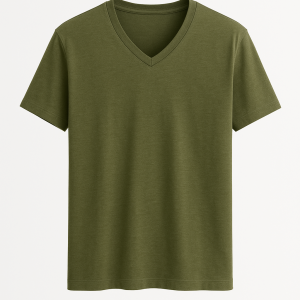 Camiseta de Cuello en V para Hombre, Manga Corta, 100% Algodón - Product Image 5