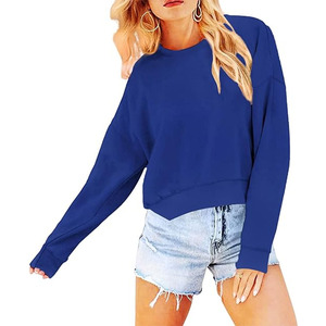 Sudadera con capucha de otoño para mujer, 100% algodón, cuello redondo, antipilling, transpirable, con bordado sólido, hombros caídos, corte holgado y estilo streetwear. - Product Image 2