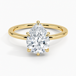 Bague Minimaliste Solitaire en Moissanite Poire, Argent Sterling Véritable, Délicate et Tendance, Cadeau d'Anniversaire pour Femme - Product Image 3