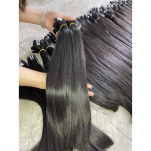 Extensiones de Cabello Largo a la Moda de 20 Pulgadas en Oferta, Color Liso Natural, Vietnamitas, las Más Vendidas, Trama Personalizable, Remy - Product Image 6