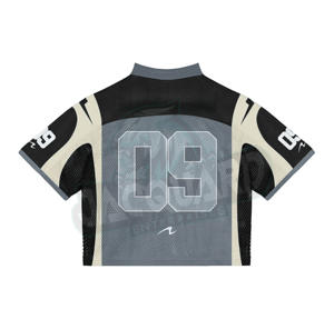 T-shirt de course réfléchissant en maille pour hommes, tendance, faible MOQ, service OEM, vêtements de sport pour jogging nocturne - Product Image 3
