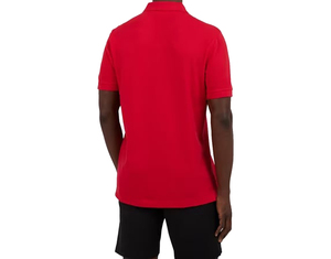 Polo homme rouge à manches courtes, couleur unie, décontracté, en coton tricoté, coupe classique, boutons, uniforme professionnel personnalisé - Product Image 2