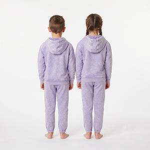 Conjunto de Sudadera con Capucha y Pantalones Deportivos de Algodón para Niños, de Alta Calidad, con Lavado Ácido, Media Cremallera, Estampado Personalizado, Unisex, Ropa Deportiva Informal - Product Image 6