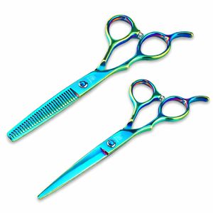 Tijeras de Corte de Pelo Profesionales Sanglar de 6 Pulgadas para Zurdos, Serie Razor Edge, Tijeras de Peluquería para Cortar y Entresacar Cabello - Product Image 1