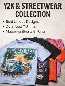 Camisetas Personalizadas de Alta Calidad para Hombre, Estilo Y2K, 100% Algodón Tejido, Estampado de Animales en la Parte Delantera, Logotipo, Corte Holgado, 230g, Ecológicas - Product Image 5