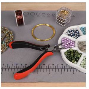 Pince à bec rond professionnel de 5 pouces en acier inoxydable, outil de fabrication de bijoux avec poignée souple pour le pliage et la bouclage des fils - Product Image 6