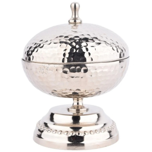 Modern Hammered Stainless Steel Date Serving Bowl With Gold Arabic Style Khajoor <b>Pot</b> For Ramadan Eid And Wedding Home Use - Product Image 6