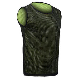 Bavoir d'entraînement réversible et respirant personnalisé |   Maille de protection noire et verte néon |   Gilet d'entraînement double couche à séchage rapide avec logo personnalisé - Product Image 4