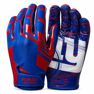 Guantes Deportivos FURAT LEATHERS de Silicona para Dedos Completos, Blancos y Negros, con Impresión por Sublimación, Antideslizantes, con Cierre de Gancho y Bucle, que Absorben la Humedad - Product Image 3