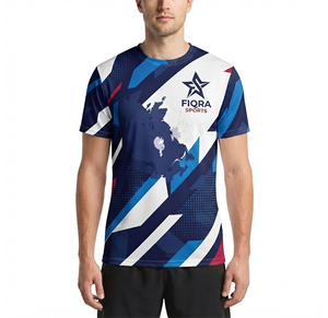 Camiseta de poliéster estampada al por mayor OEM 2026 para hombre, diseño de logotipo personalizado, camiseta de maratón, regalo promocional, camiseta de malla sublimada - Product Image 1