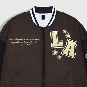 แจ็คเก็ตหนังวิทยาลัยปักลายแบบพรีเมียมสำหรับผู้ชาย สไตล์ Letterman รับผลิตแบบ OEM ODM พร้อมบริการตัวอย่างจากโรงงาน - Product Image 5