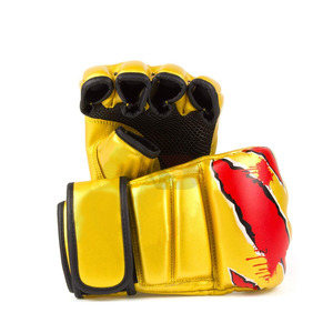 ถุงมือ MMA หนังแท้แบบมืออาชีพ ปรับแต่งได้ พร้อมดีไซน์ครึ่งนิ้ว สำหรับฝึกศิลปะการต่อสู้- ระบายความชื้นและกันลื่น - Product Image 2