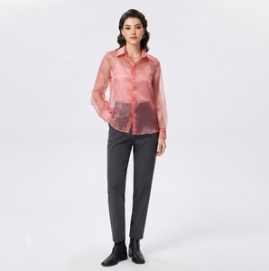 Blusa Transparente con Botones para Mujer, Estilo Urbano, Camisa Transparente Sexy de Verano, Ropa de Noche para Mujer, Camisa Transparente - Product Image 4