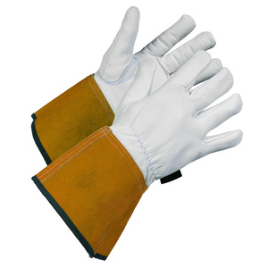 Gants de soudage TIG en cuir de chèvre et de vachette de qualité supérieure, résistants à l'abrasion, durables, pour travaux lourds - Product Image 5