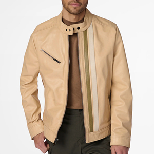 Nouvelle veste en cuir légère pour homme, hiver, avec logo sur le devant, coupe-vent et respirante, design OEM, haute qualité. - Product Image 1