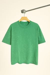 T-shirt Homme Oversize Marron 100% Coton Manches Courtes Col Rond Décontracté Sergé Tricoté Uni Respirant - Product Image 5