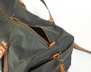 Sac de voyage en cuir et toile tendance, fermeture éclair, logo personnalisé, fournisseur exportateur, étanche LCTB-0093 - Product Image 5