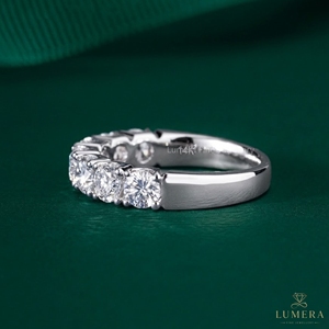 Anillo de Eternidad de Moissanita con Corte Redondo de 3.52 CT, Atemporal, para Novia, Boda, para Mujer, Certificado por IGI - Product Image 2