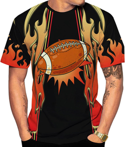 GLOWING NEON INDUSTRY American Football Jersey T-<b>Shirt</b> Sublimation Printed Front 100% <b>Polyester</b> Short Sleeve Quick Dry - Product Image 1