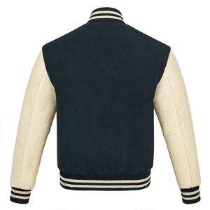 Men's <b>Jackets</b> Fashion Varsity <b>Jacket</b> Men Leather Sleeve Polyester Baseball <b>Jacket</b> Oversize Customized OEM - Product Image 2