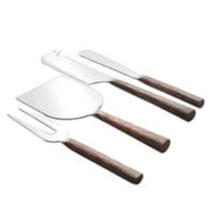 Juego de cuchillos para queso de acero inoxidable con mangos de acabado martillado para tablas de charcutería, herramientas de servicio modernas de grado alimenticio para quesos duros - Product Image 2