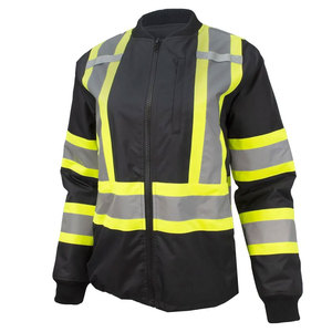 <b>Men's</b> Hi-Vis <b>Reflective</b> Safety <b>Jacket</b> Winter Cotton for Outdoor Work Warm and Visible in Low Light Conditions - Product Image 2