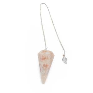 <b>Natural</b> Sunstone Pendulum Best Wholesale <b>Natural</b> <b>Crystal</b> Gemstone Healing Faceted Cone Pendulum for Dowsing From Aameena Agate - Product Image 3
