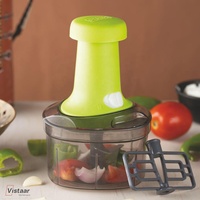 Hachoir à légumes manuel en plastique, robot de cuisine, coupe-oignons et ail, design compact, pratique et facile à nettoyer