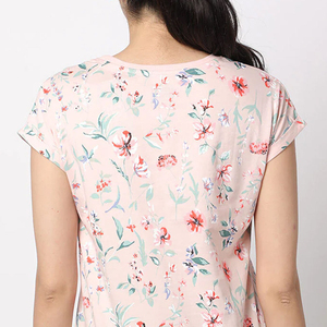 T-shirt Femme Respirant Nouveau T-shirt Femme 100% Coton Uni Décontracté Col Rond Manches Courtes T-shirt Imprimé Femme - Product Image 5