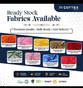 PI COTTEX Breathable Stretch Cotton/Spandex Jersey <b>Fabric</b> for Baby & Kids Sleepwear-Plain Style Medium <b>Weight</b> 133x100 Density - Product Image 1