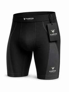 Breathable Compression Shorts Wicking Gym Workout Sportswear Mens Compression Shorts Performance Base <b>Layer</b> Stretch Fabric - Product Image 4