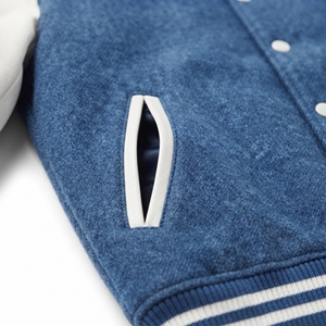 Chaqueta Letterman Premium con Cuello Alto y Logotipo Frontal, Estilo Retro de Béisbol Escolar, Impermeable y Transpirable - Product Image 6