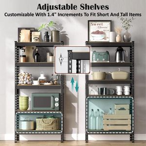 JD FRESH Estante Metálico Ajustable de 4 Niveles |   Estante de Almacenamiento Extra Grande sin Pernos, 60x36x18 Pulgadas, Resistente - Product Image 4