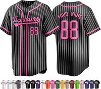 Maillots de baseball vierges unisexe en polyester 100% pour impression numérique OEM, personnalisables, grandes tailles, 220g, vente en gros