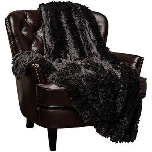 Solid Rose Dust Faux Long Fur <b>Throw</b> <b>Blanket</b> Premium 50\" X 65\" Soft and Fuzzy Bed or Couch <b>Throw</b> Solid Rose Dust - Product Image 2