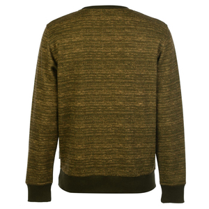 Pull en tricot à col rond pour homme, couleur unie, décontracté, coupe classique, manches longues, vert olive - Product Image 2